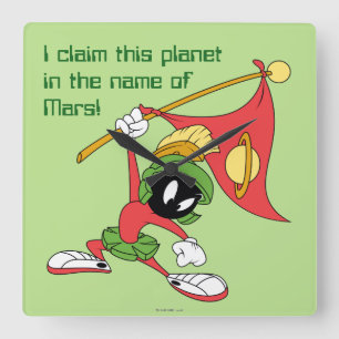 MARVIN THE MARTIAN™ Claousful Planet Vierkante Klok