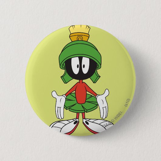 MARVIN THE MARTIAN™ Confused Ronde Button 5,7 Cm (Voorkant)