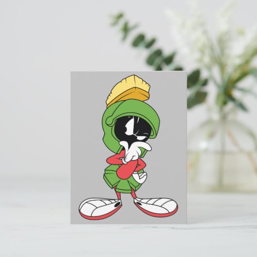 MARVIN THE MARTIAN™ DENK BRIEFKAART (Staand voorkant)