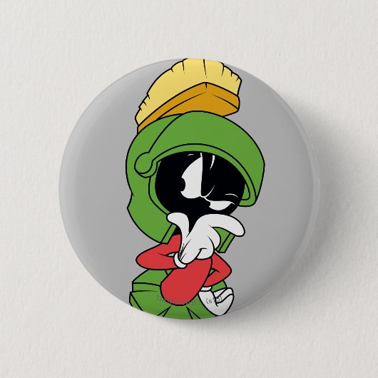 MARVIN THE MARTIAN™ Denkend Ronde Button 5,7 Cm (Voorkant)