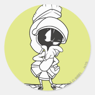 MARVIN THE MARTIAN™ Denkend Ronde Sticker