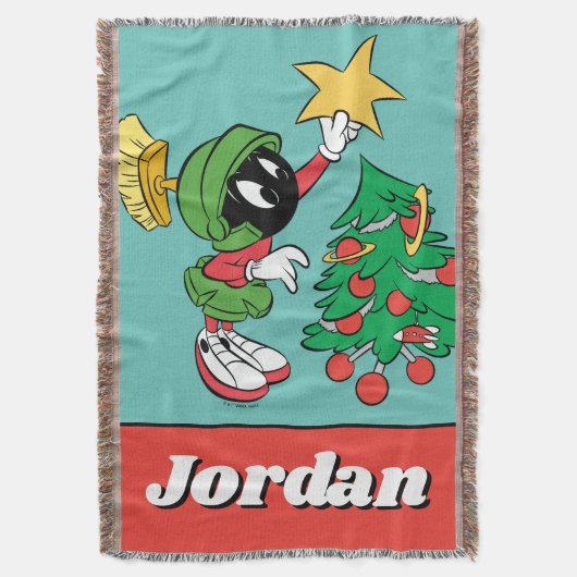 MARVIN THE MARTIAN™ DIE ster op boom zet Deken (Voorkant Verticaal)