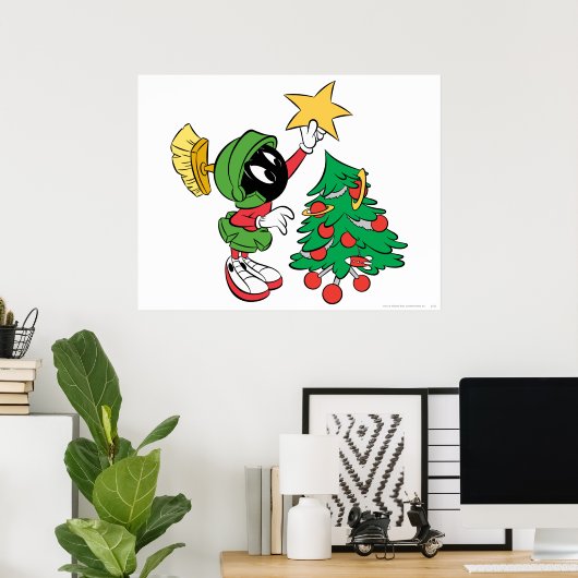MARVIN THE MARTIAN™ DIE ster op boom zet Poster (Thuiskantoor)