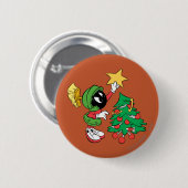 MARVIN THE MARTIAN™ DIE ster op boom zet Ronde Button 5,7 Cm (Voorkant /achterkant)
