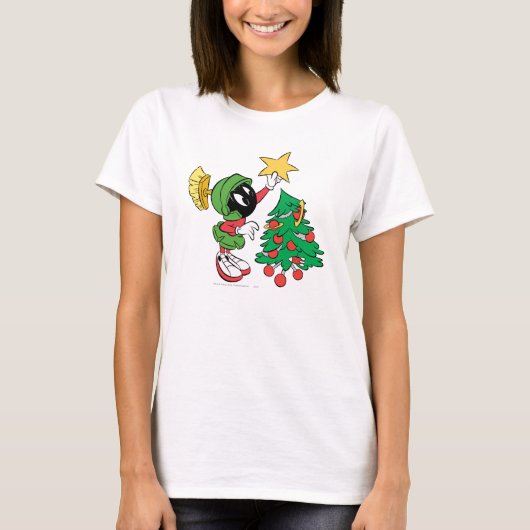 MARVIN THE MARTIAN™ DIE ster op boom zet T-shirt (Voorkant)
