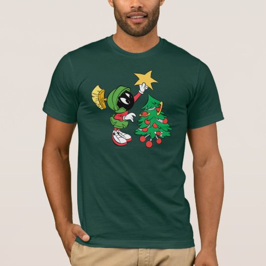 MARVIN THE MARTIAN™ DIE ster op boom zet T-shirt (Voorkant)