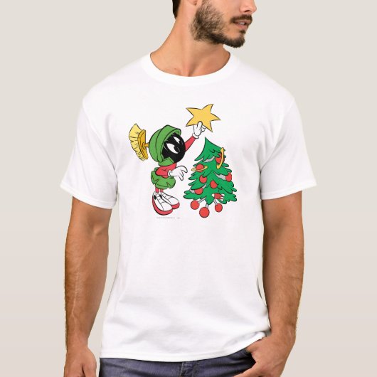 MARVIN THE MARTIAN™ DIE ster op boom zet T-shirt (Voorkant)