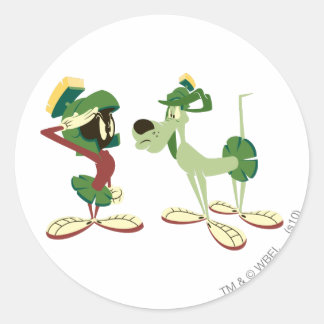 MARVIN THE MARTIAN™ en K-9 Ronde Sticker