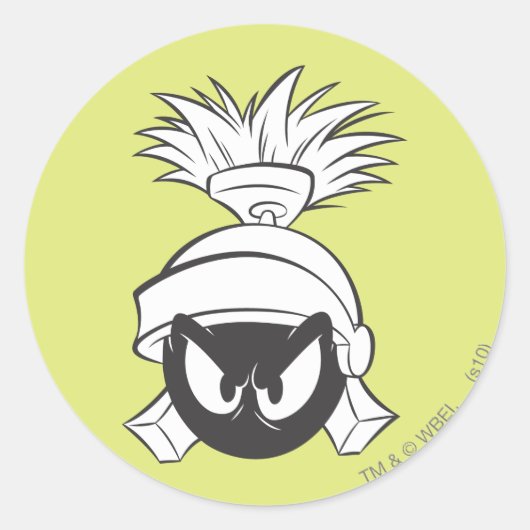 MARVIN THE MARTIAN™ Expressive 5 Ronde Sticker (Voorkant)