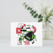MARVIN THE MARTIAN™ Glitch Briefkaart (Staand voorkant)