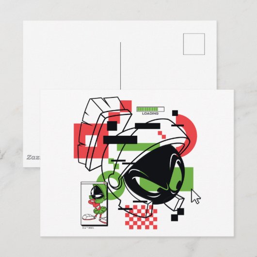 MARVIN THE MARTIAN™ Glitch Briefkaart (Voorkant / Achterkant)