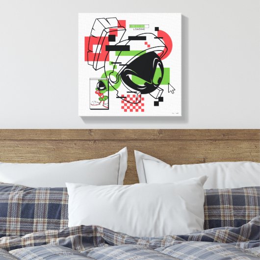 MARVIN THE MARTIAN™ Glitch Canvas Afdruk (Insitu (Slaapkamer))