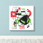 MARVIN THE MARTIAN™ Glitch Canvas Afdruk (Insitu (Houten vloer))
