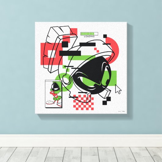 MARVIN THE MARTIAN™ Glitch Canvas Afdruk (Insitu (Houten vloer))