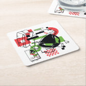 MARVIN THE MARTIAN™ Glitch Kartonnen Onderzetters (Schuin)