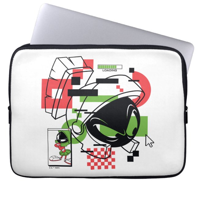 MARVIN THE MARTIAN™ Glitch Laptop Sleeve (Voorkant)