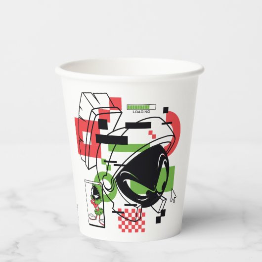 MARVIN THE MARTIAN™ Glitch Papieren Bekers (Voorkant)