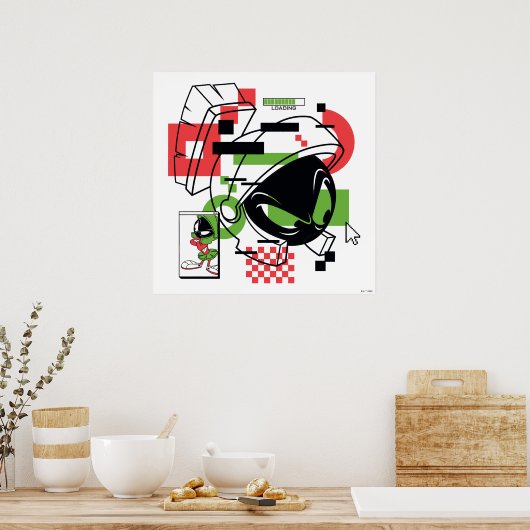 MARVIN THE MARTIAN™ Glitch Poster (Keuken)