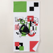 MARVIN THE MARTIAN™ Glitch Strandlaken (Voorkant)