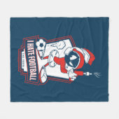MARVIN THE MARTIAN™ "I Hate Football" Graphic Fleece Deken (Voorkant (Horizontaal))