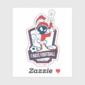 MARVIN THE MARTIAN™ "I Hate Football" Graphic Sticker (Vel)