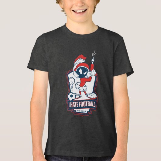 MARVIN THE MARTIAN™ "I Hate Football" Graphic Tri-Blend Shirt (Voorkant)