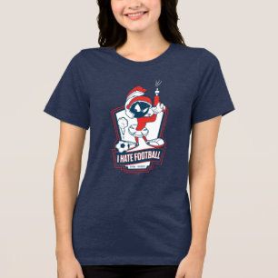 MARVIN THE MARTIAN™ "Ik haat voetbal" Grafisch Tri-Blend Shirt