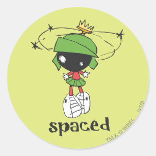 MARVIN THE MARTIAN™ in de ruimte Ronde Sticker