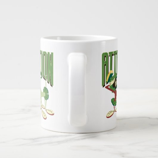 MARVIN THE MARTIAN™ & K-9 "Attentie" Grote Koffiekop (Achterkant)