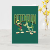 MARVIN THE MARTIAN™ & K-9 "Attentie" Kaart (Gele Bloem)