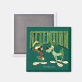 MARVIN THE MARTIAN™ & K-9 "Attentie" Magneet (Voorkant / Achterkant)