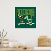 MARVIN THE MARTIAN™ & K-9 "Attentie" Poster (Keuken)