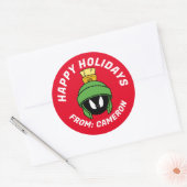 MARVIN THE MARTIAN™ Mad PRETTIGE FEESTDAGEN | Ronde Sticker (Envelop)