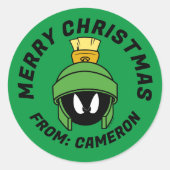 MARVIN THE MARTIAN™ Mad | Vrolijk kerstfeest Ronde Sticker (Voorkant)
