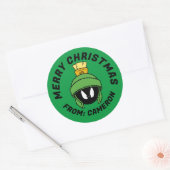 MARVIN THE MARTIAN™ Mad | Vrolijk kerstfeest Ronde Sticker (Envelop)
