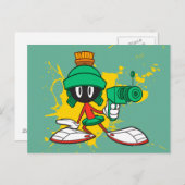 MARVIN THE MARTIAN™ met een laser Briefkaart (Voorkant / Achterkant)