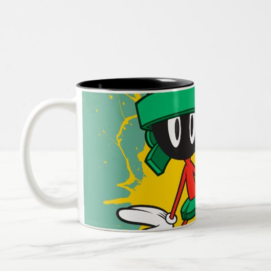 MARVIN THE MARTIAN™ met een laser Tweekleurige Koffiemok (Links)