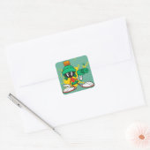 MARVIN THE MARTIAN™ met een laser Vierkante Sticker (Envelop)