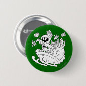 MARVIN THE MARTIAN™ met speelgoed Ronde Button 5,7 Cm (Voorkant /achterkant)