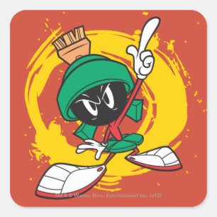 MARVIN THE MARTIAN™ Naar boven wijzend Vierkante Sticker