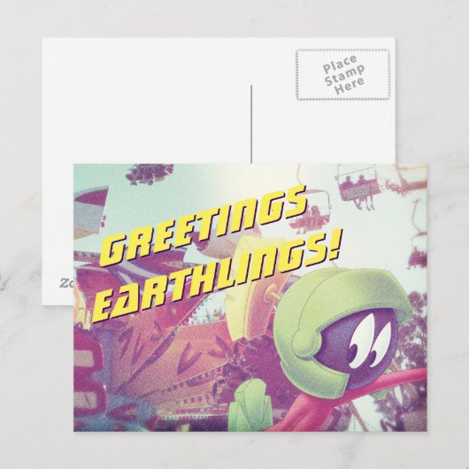 MARVIN THE MARTIAN™ ON Vacation Briefkaart (Voorkant / Achterkant)
