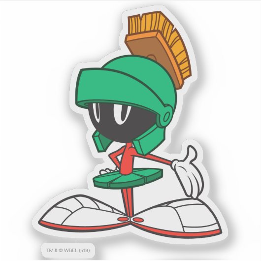 MARVIN THE MARTIAN™ Presenting Sticker (Voorkant)