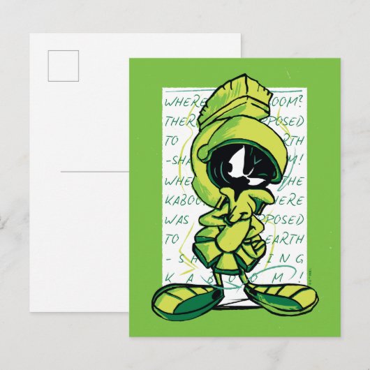 MARVIN THE MARTIAN™ Quote Sketch Briefkaart (Voorkant / Achterkant)