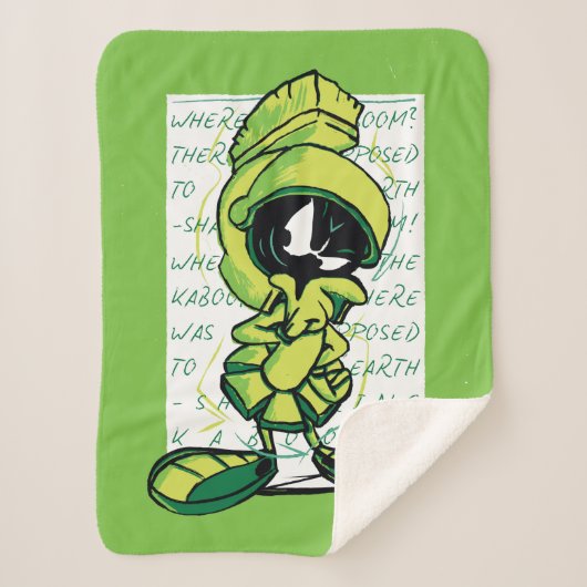 MARVIN THE MARTIAN™ Quote Sketch Sherpa Deken (Voorkant)