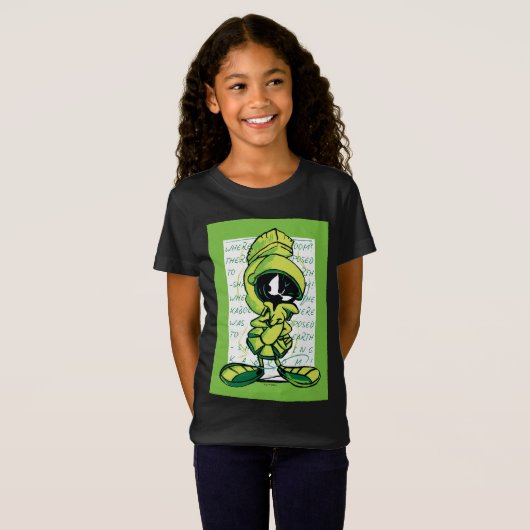 MARVIN THE MARTIAN™ Quote Sketch T-shirt (Voorkant volledig)