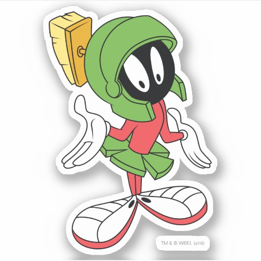 MARVIN THE MARTIAN™ Shrug Sticker (Voorkant)