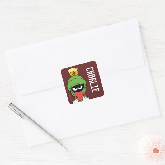 MARVIN THE MARTIAN™ Upset Vierkante Sticker (Envelop)
