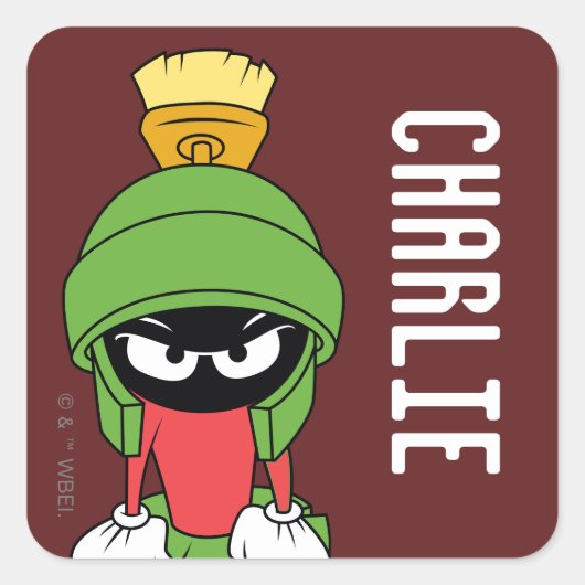 MARVIN THE MARTIAN™ Van streek Vierkante Sticker (Voorkant)