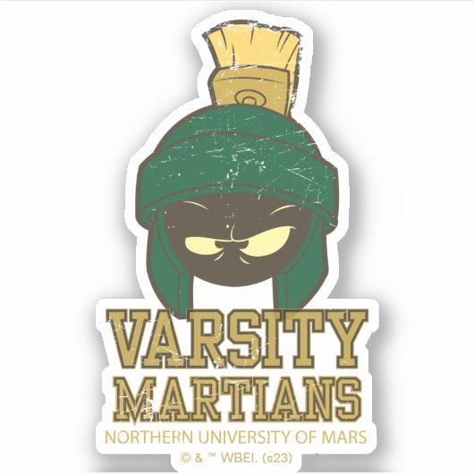 MARVIN THE MARTIAN™ Varsity Collegiate Graphic Sticker (Voorkant)