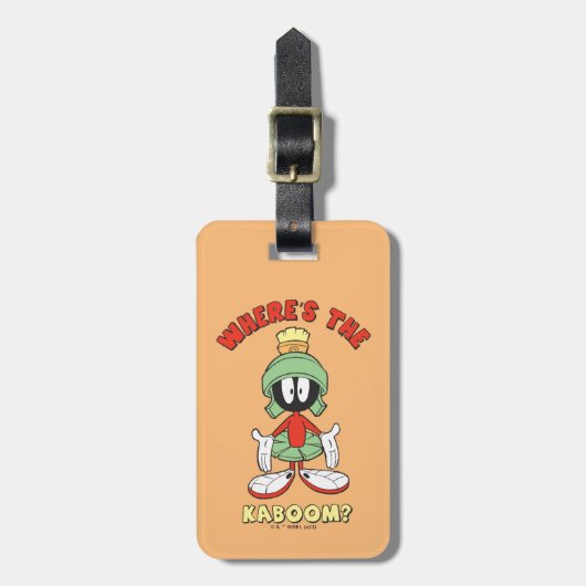 MARVIN THE MARTIAN™ Waar is de Kaboom? Bagagelabel (Voorkant verticaal)